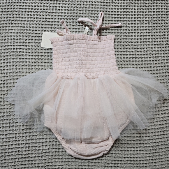 Wild Wawa Floral Tutu Romper Pastel Pink 18-24 months - Picture 3 of 5